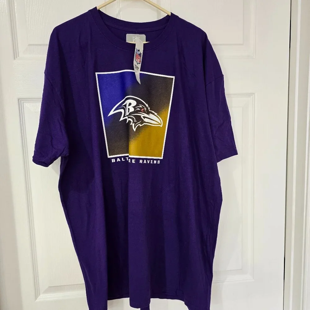 Baltimore Ravens Men's NFL Team Apparel T-Shirt Purple 100% Cotton Sz 3XL NWT